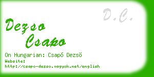 dezso csapo business card